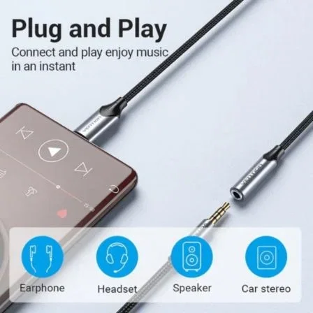 Vention Conversor USB Tipo-C a Jack 3,5 mm BGMHF Gris 1m Vention Conversor USB Tipo-C a Jack 3,5 mm BGMHF Gris 1m